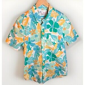 Chubbies Men’s Short Sleeve Hawaiian Print Button Down Shirt Small